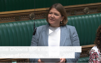 Ellie’s maiden speech mentions Herefordshire cider, Beefy Boys and St Michaels Hospice