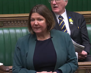 Ellie Chowns taking part in a debate in the House of Commons