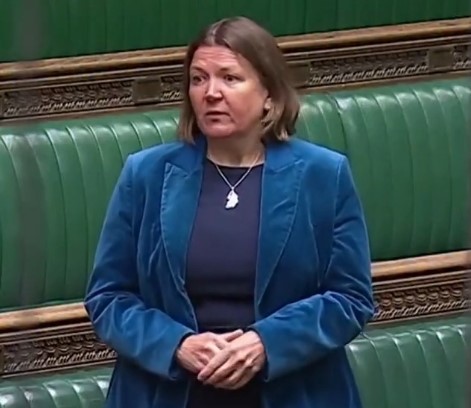 Ellie Chowns is talking in the Parliament